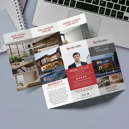 Keller Williams tri-fold brochure with background 2