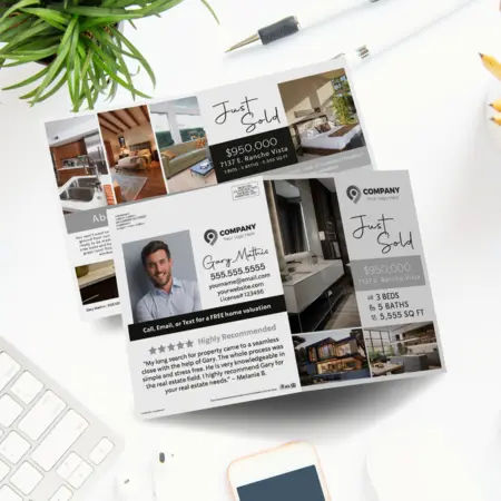 Luxury Bi-Fold brochure with transparent background
