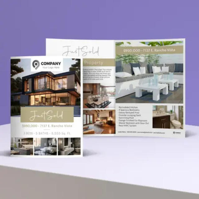 Luxury bi-fold brochure design 2