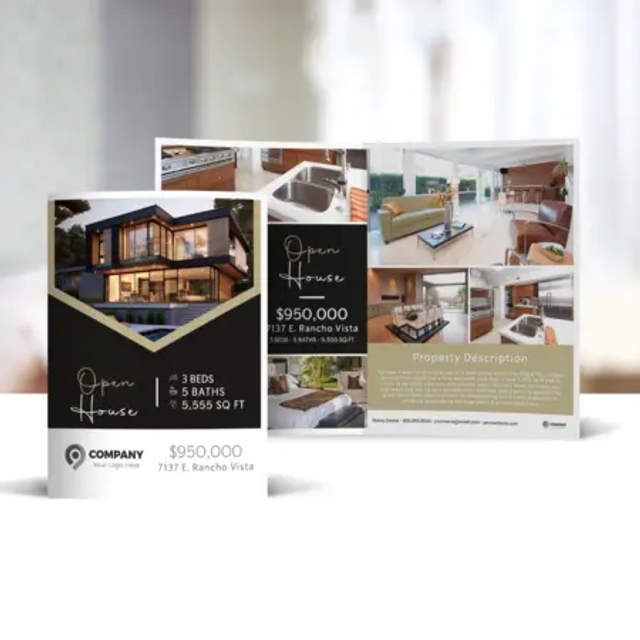 Luxury bi-fold brochure design 3