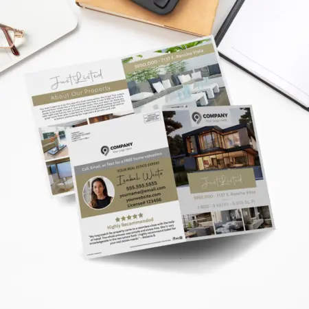 Luxury bi-fold brochure design 4