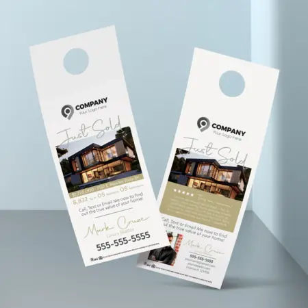 Luxury real estate door hanger design 4