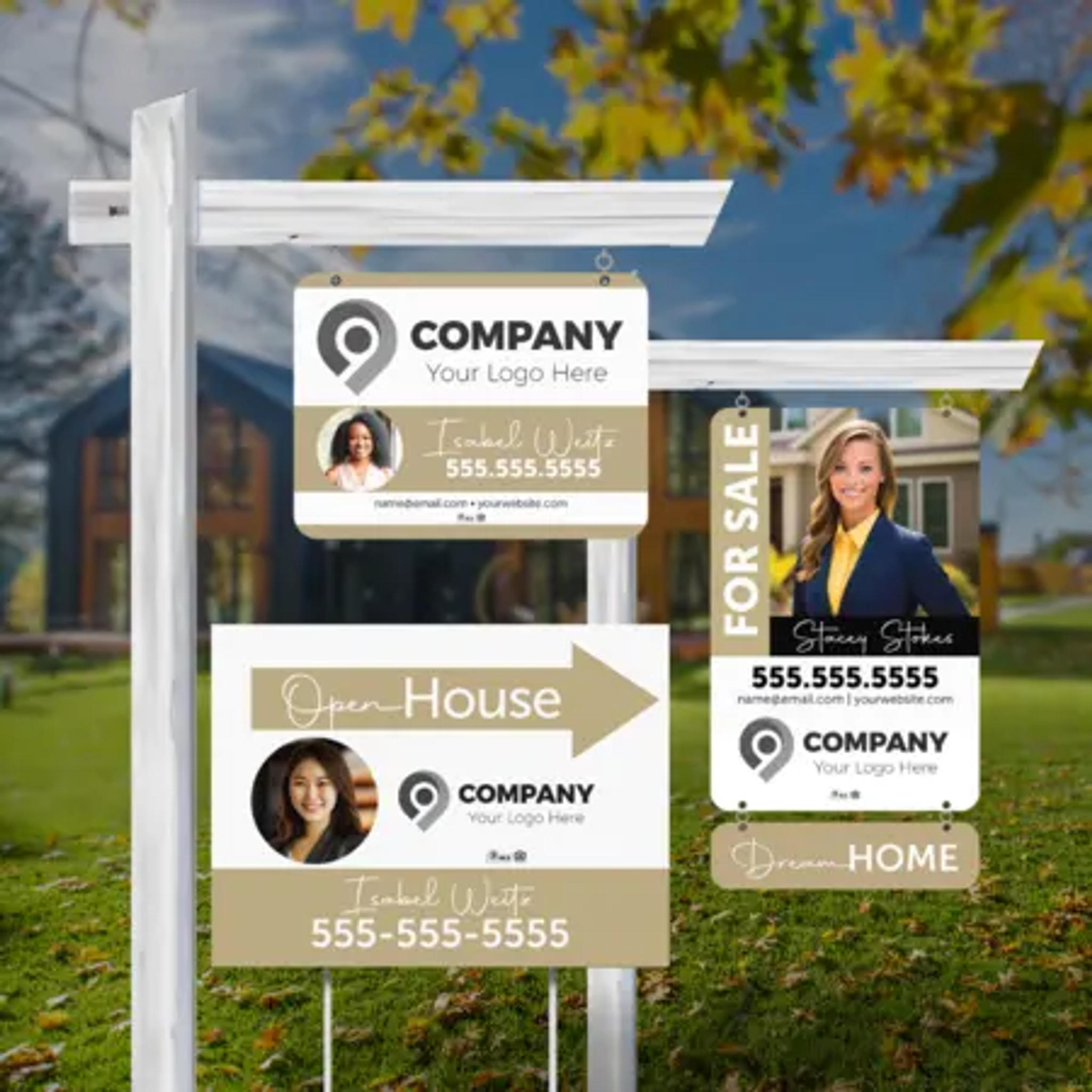 Luxury real estate sign design 1