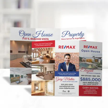RE/MAX tri-fold brochure with background 4