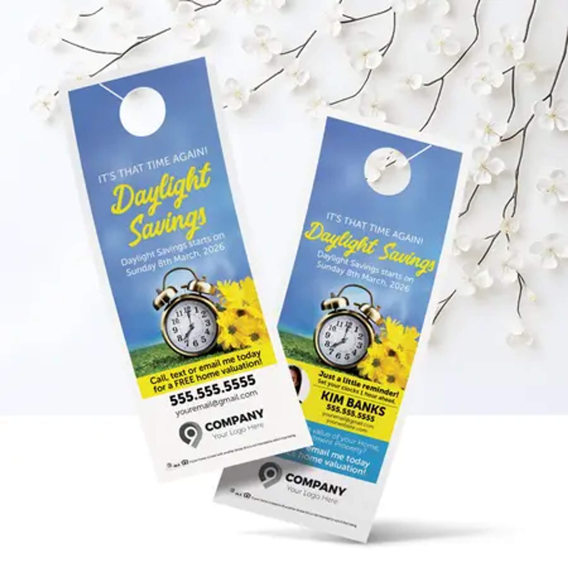 Spring Forward Door Hangers For Real Estate
