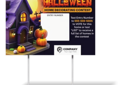 Halloween contest yard sign