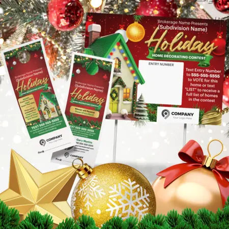 Holiday contest yard sign