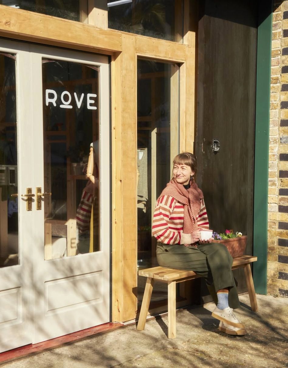 A person enjoying the sun outside Rove