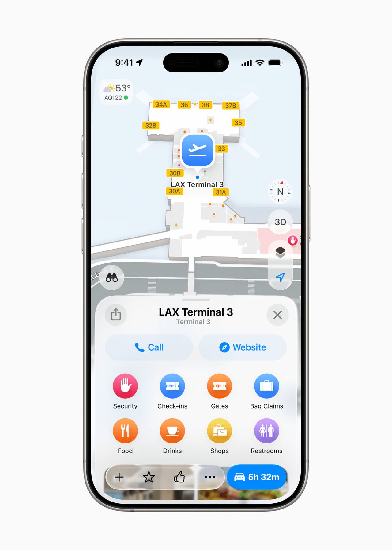 Apple Maps in Airport in iOS 26 ⌘