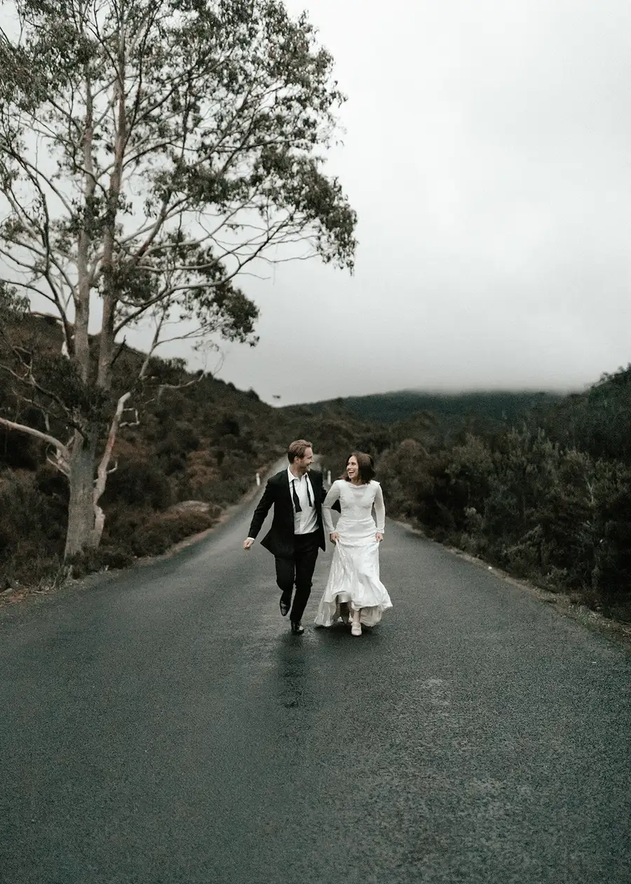 Josh and April eloped at Cradle Mountain