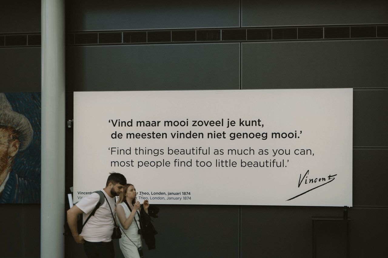 Beautiful sign at the Van Gogh Museum in Amsterdam ⌘