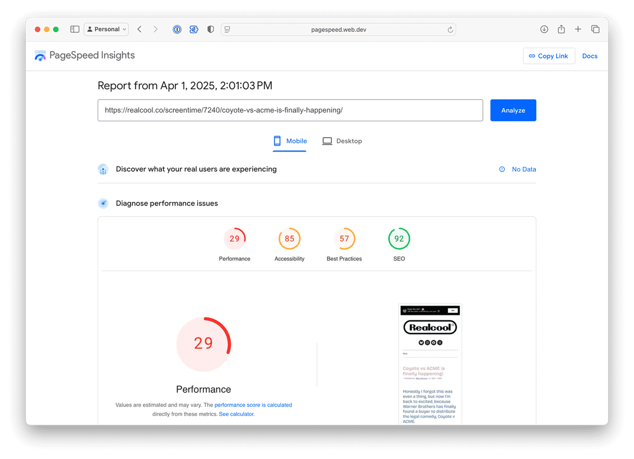 Google Page Speed Insights is a helpful tool for optimizing website [⌘](https://ik.imagekit.io/withers/google_page_speed_insights_vuoPEqdb2)
