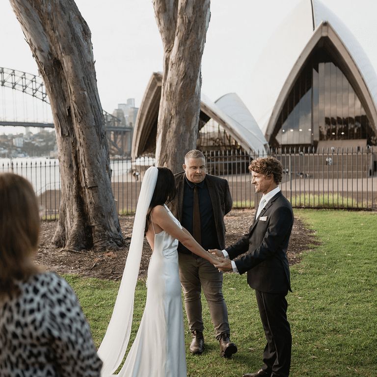 Josh Withers conducting a ceremony in Sydney