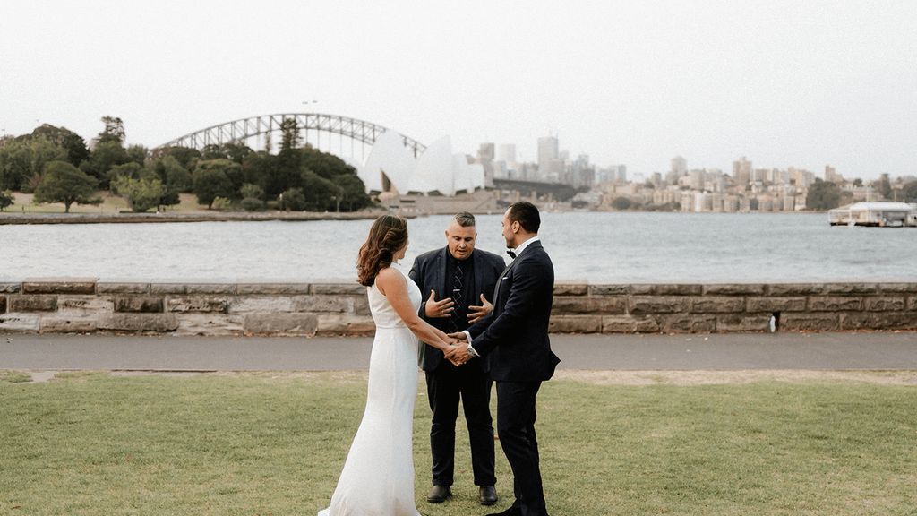 Josh Withers conducting a wedding ceremony in Sydney