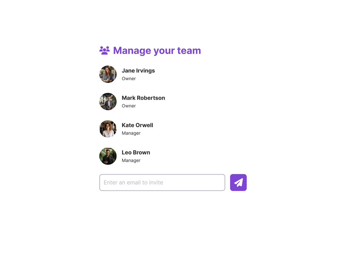 Team Management UI