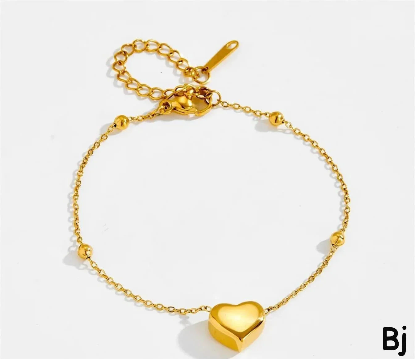 Heart Charm Stainless Steel Bracelet photo 2