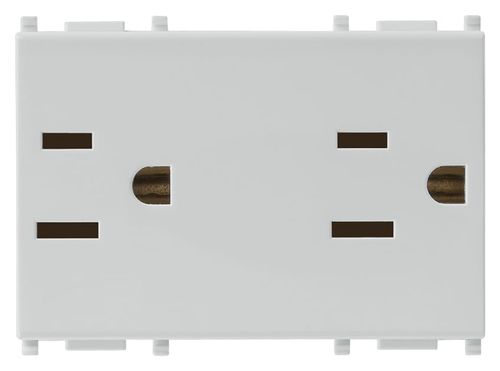 Two 2P+E 15A 127V USA outlets Silver