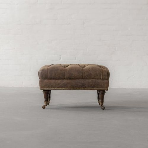 Ryan Upholstered Leather Ottoman-1