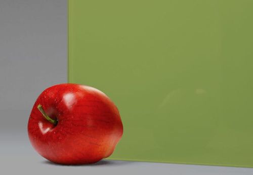 Back-Painted Glass in Rosemary Green