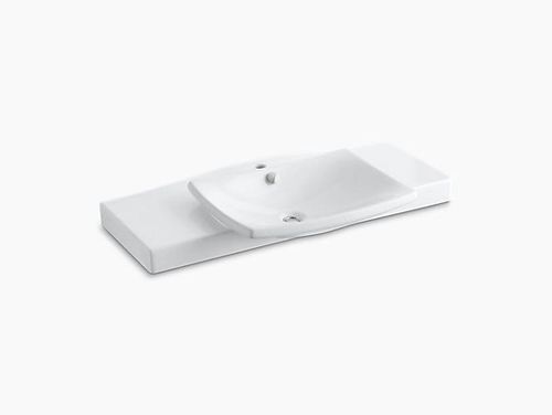 Escale Vanity top with single faucet hole