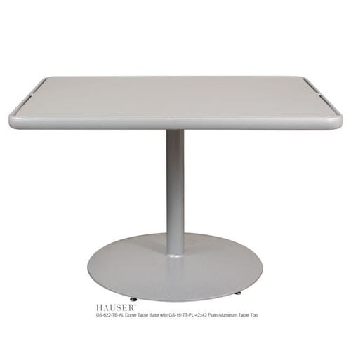 42" Square Plain Saville Table-GS-622-TB-AL w/ GS-16-TT-PL-42x42