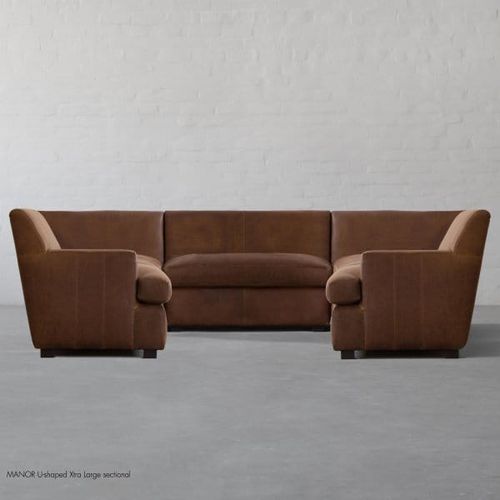 Manor Leather - Xtra Large U Shape Sectional