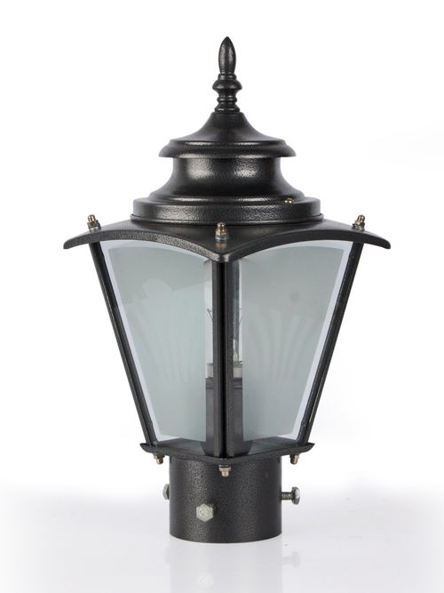 Classic Silver Grey Outdoor Pole Gate Light