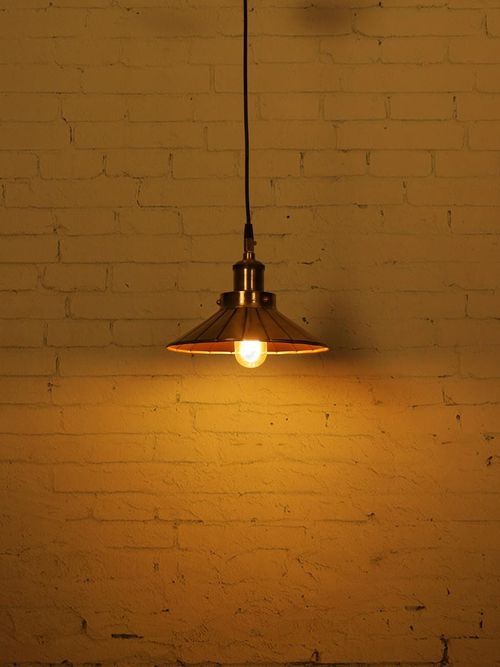 Antique Brass Finished Umbrella Pendant Light