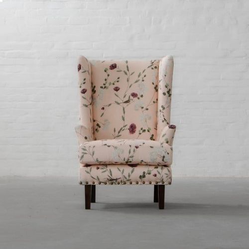 Candolim Fabric Wingback Chair-5