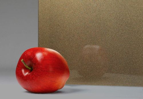 Back-Painted Glass in Bronze Metallic