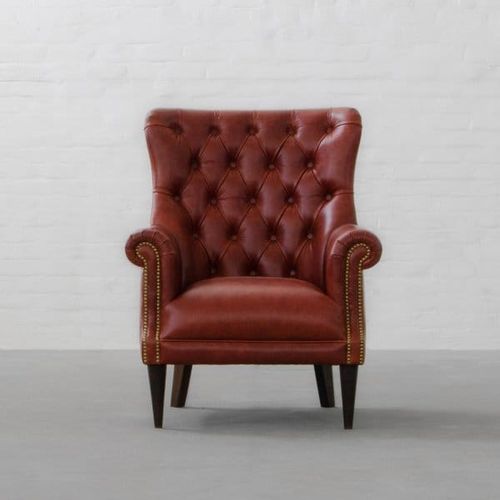 Dalhousie Tufted Leather Armchair-3