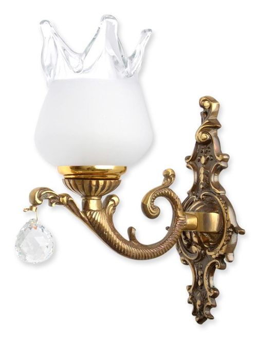 Antique Crystal Ball Single Wall Lamp