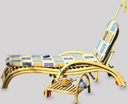 Safari Loungers With Pull Away Table & Cushion