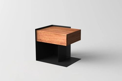ESSIMETRI Side Table Walnut LEFT