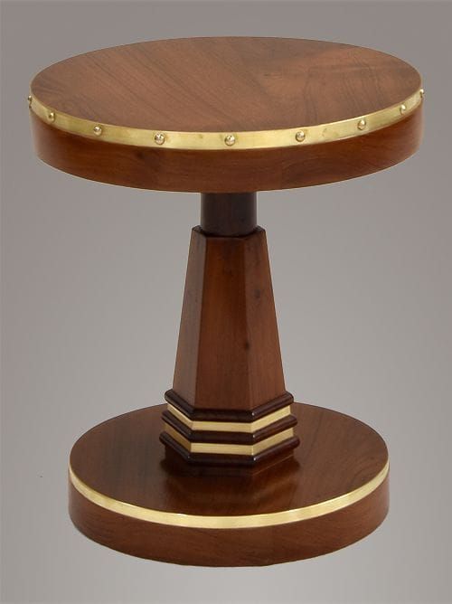Art Deco Table With Brass Trim