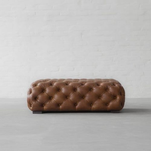 Birmingham Tufted Leather Coffee table Cum Ottoman-5