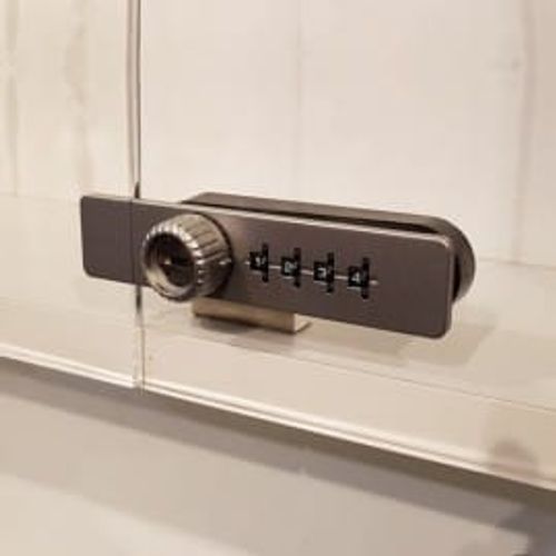 Combination Lock 4 Digit - Zinc Double Glass Door