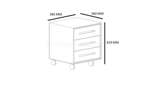 Kross 7 Ft. Office Desk With Mobile Pedestal - Bctk-16