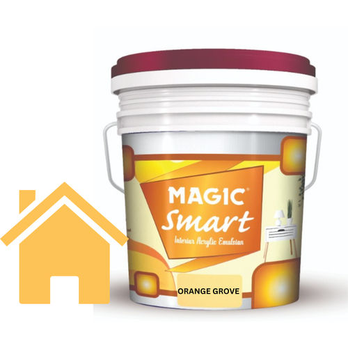 Magic Smart Interior Acrylic Emulsion Paint For A Smooth, Orange Grove
