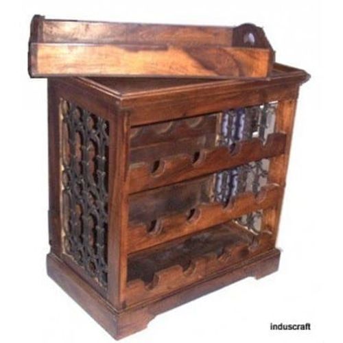 Solid Wood Bar Cabinet With Jali India