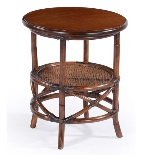 Indiv End Table Rattan Rnd Brown KEINDIV114