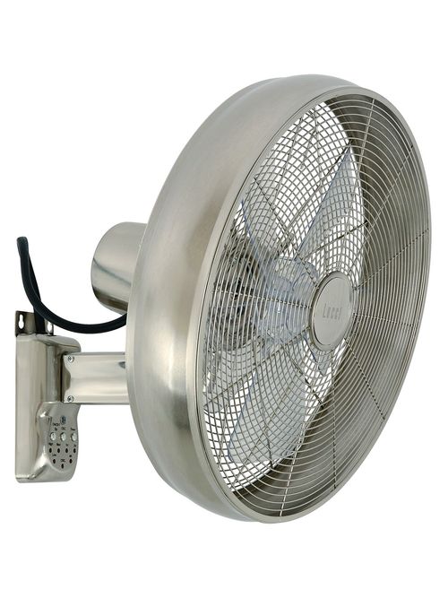Breeze 41cm Wall Fan with Remote in Brushed Chrome