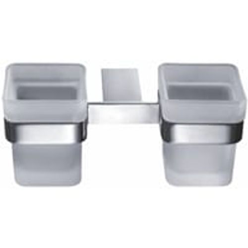 Glass Sq. Double Tumbler Holder 