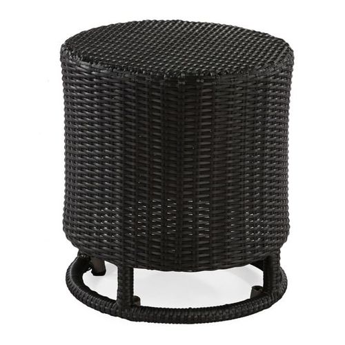 Hand Crafted All Weather Wicker Round Ottoman