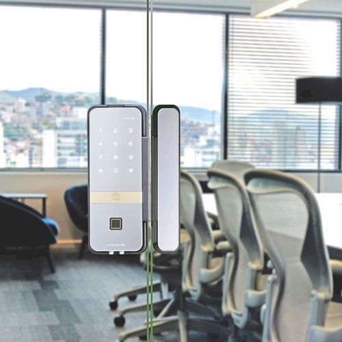 YDG 413 GL Biometric Smart Glass Door Lock, Mirror Finish