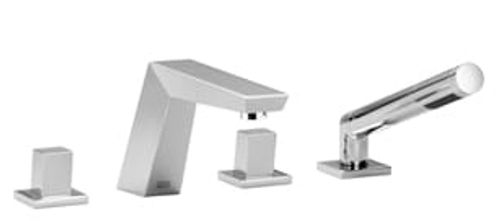 Bath Shower Set for Deck Mounting, with Individual Rosettes