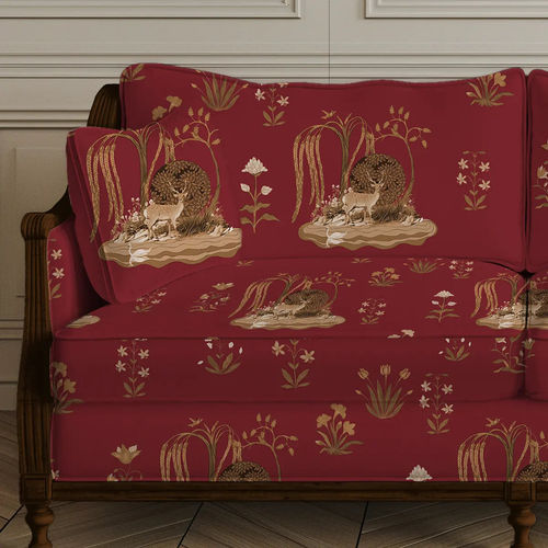 Malhar Sofa and Chairs Upholstery Fabric Maroon Color