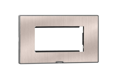 Cover Plate with Support Frame-4 Module-Pearl Champagne