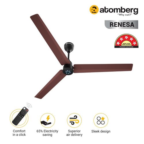 Atomberg Renesa Ceiling Fan - Brown and Black