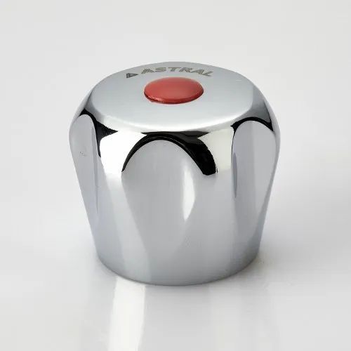 FANCY HANDLE (KNOB) WITH RED & BLUE PLASTIC BUTTON (FLOWER)